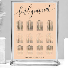 ソフトピーチシンプルの結婚座席表 ポスター