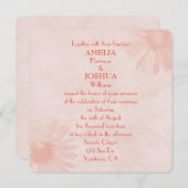 ソフトピーチデイジー結婚式招待状 招待状 (正面/裏面)