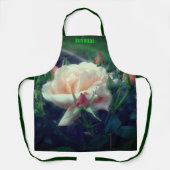ソフトピーチバラフラワーパーソナライズされた自然 エプロン (正面)