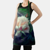 ソフトピーチバラフラワーパーソナライズされた自然 エプロン (インサイチュ)