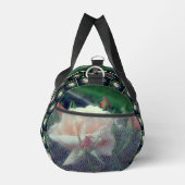 ソフトピーチバラフラワーパーソナライズされた自然 ダッフルバッグ (右)