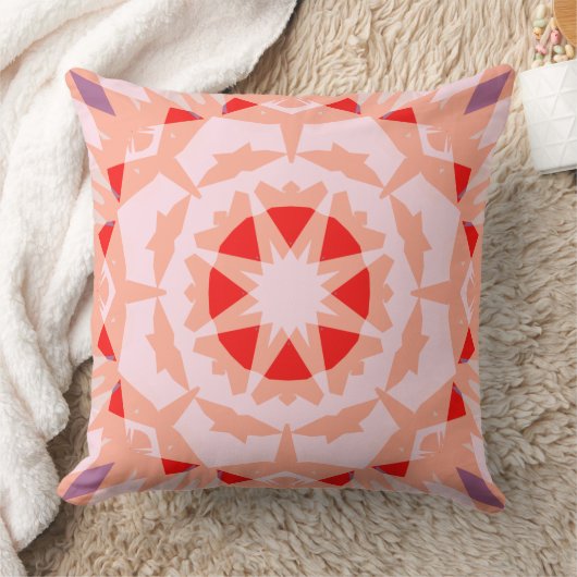 ソフトピーチピンクレッド魔法スターサマーベビー子供部屋 クッション (ブランケット)