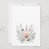 ソフトピーチピーニーベビーイン開花ベビーシャワー 招待状 (裏面)