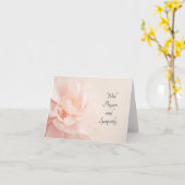 ソフトピーチフラワーアンドバックグラウンド悔やみや弔慰 カード (黄色い花)