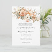 ソフトピーチフローラ結婚式招待状 招待状 (スタンド正面)