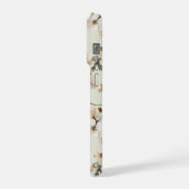 ソフトピーチブラッサムアイボリーの花柄 iPhoneケース (左側面)