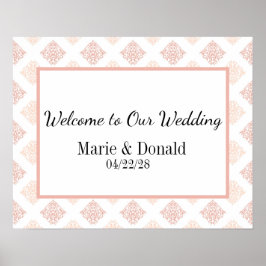 ソフトピーチブラッシュダマスク結婚式 ポスター