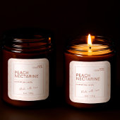 ソフトピーチボホミルキークラフトキャンドルラベル スクエアシール