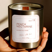 ソフトピーチボホミルキークラフトキャンドルラベル スクエアシール