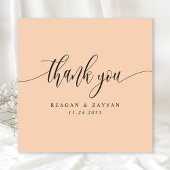 ソフトピーチミニマル結婚リストスクリプト サンキューカード