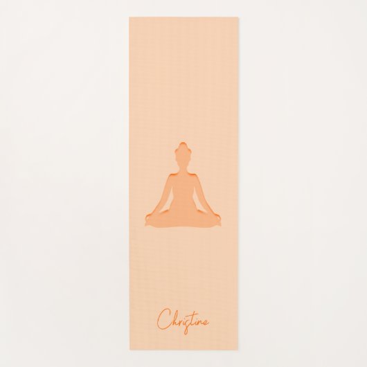 ソフトピーチヨガポーズ名前をカスタムする ヨガマット (正面)