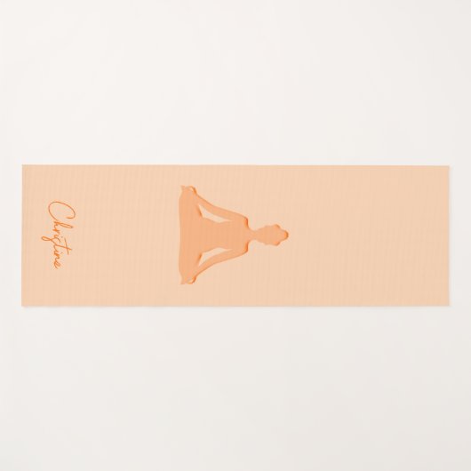 ソフトピーチヨガポーズ名前をカスタムする ヨガマット (正面(横))