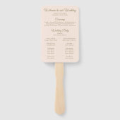 ソフトピーチ及び赤面フローラ結婚式 プログラム ハンドファン (裏面)