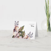 ソフトピーチ水色バラノートカード(名前あり) ノートカード (正面)