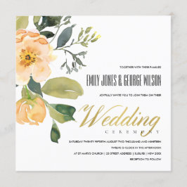 ソフトピーチ牡丹フローラバンチ水色結婚の 招待状