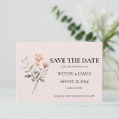 ソフトピーチ結婚式招待状日付カードの保存 (スタンド正面)