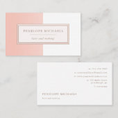 ソフトピーチ赤面とホワイトカラーブロック 名刺 (正面/裏面)