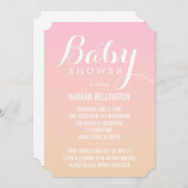 ソフトピーチ&ピンクベビー 招待状 (正面/裏面)