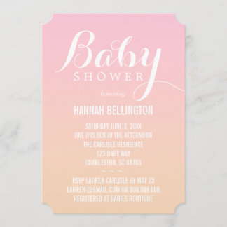 ソフトピーチ&ピンクベビー 招待状