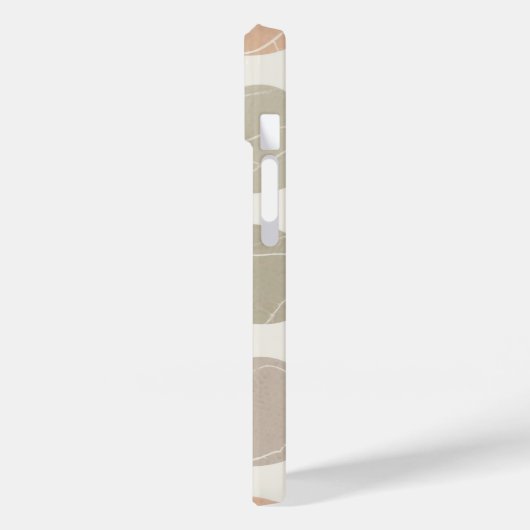 ソフトピーブルズグリッド電話ケース – ミニマルオーガニックリスト Case-Mate iPhoneケース (裏面 / 左)