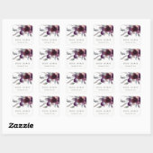 ソフトピープルプル薄紫水彩フローラ結婚ズ スクエアシール (シート)