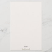 ソフトピ淡い色のックセージクリームボタニカルフローラ | 便箋 (裏面)