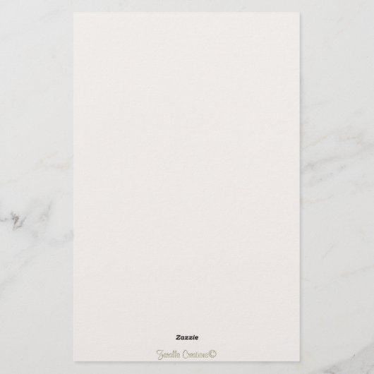 ソフトピ淡い色のックセージクリームボタニカルフローラ | 便箋 (裏面)