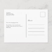 ソフトピ淡い色のンク誕生発表写真はがき 案内ポストカード (裏面)