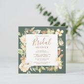 ソフトピ素朴ッ自然チフローラセージブライダルシャワー 招待状 (スタンド正面)