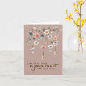 ソフトファンキーフローラストリングピュアハートカード カード (黄色い花)