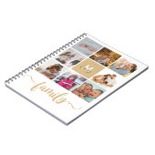 ソフトフォトコラージュインスパイアの家族日記モノグラム ノートブック (左側)