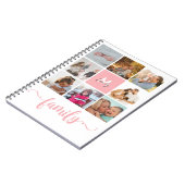 ソフトフォトコラージュインスパイアの家族日記モノグラム ノートブック (左側)