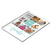 ソフトフォトコラージュインスパイアの家族日記モノグラム ノートブック (左側)