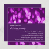 ソフトフォーカスホリデーパーティ招待状（紫2） 招待状 (正面/裏面)