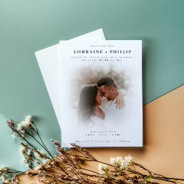 ソフトフォーカス写真の保存日付 招待状