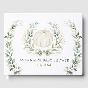 ソフトフォール パンプキン グリーン ゴールド ニュートラル ベイビー ゲストブック