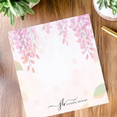 ソフトフジテリア水彩フローラ パーソナライズされた ノートパッド