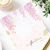 ソフトフジテリア水彩フローラ パーソナライズされた ノートパッド