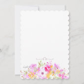 ソフトフラワーのお出かけと帰宅 ブライダルシャワー 招待状 (裏面)