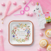 ソフトフラワードラゴンフライBohoシック赤ちゃんシャワー ペーパープレート (パーティー)