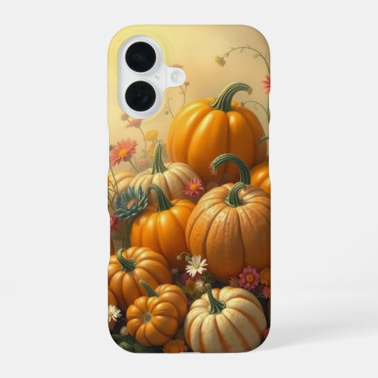 ソフトフラワーパンプキン iPhone 16ケース (裏面)