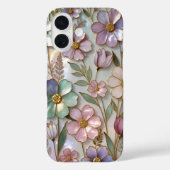ソフトフラワーリップiphoneケース パステルフラワーデザイン Case-Mate iPhoneケース (裏面)