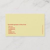 ソフトフルーツファーム/生産者の会社の名刺 名刺 (裏面)