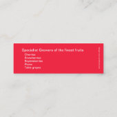 ソフトフルーツ生産者スキニーの名刺 スキニー名刺 (裏面)