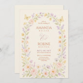 ソフトフローラアーチ結婚式招待状 招待状 (正面/裏面)