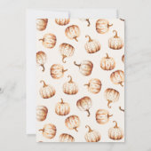 ソフトフローラカボチャ赤ちゃんシャワーサンキューカード サンキューカード (裏面)