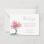 ソフトフローラコテージ悔やみや弔慰サンキューカード ノートカード (正面)