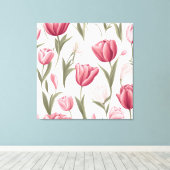 ソフトフローラチューリップ キャンバスプリント (インサイチュ (ウッドフロア))