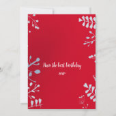 ソフトフローラフレーム誕生日カード 招待状 (裏面)