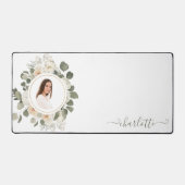 ソフトフローラフレーム（写真と名前） デスクマット (正面)